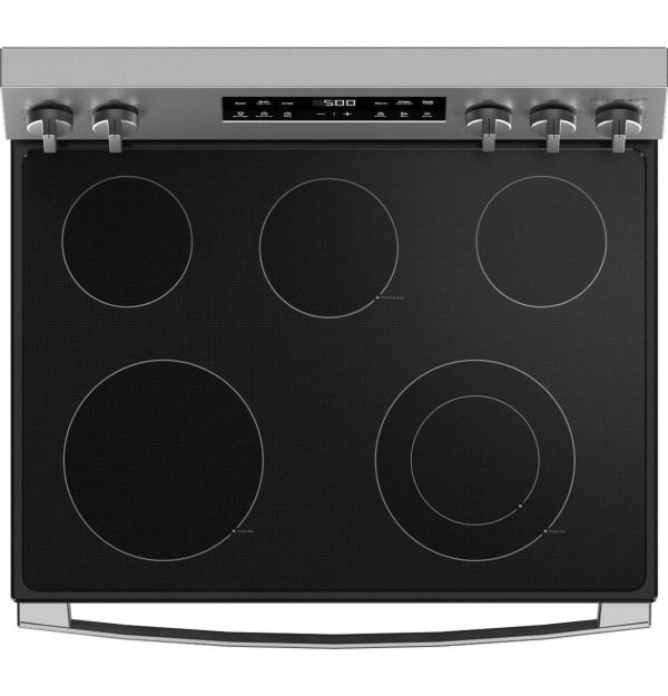 GE 30" Free Standing Electric Range 5 Burners - Stainless Steel - Image 4