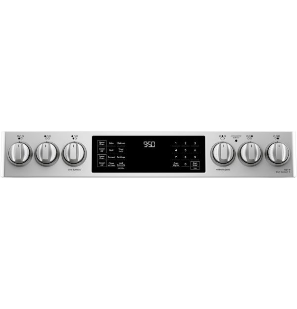 Cafe 30" Slide-In Front Control Induction Double Oven Range - Stainless Steel with Brushed Stainless Steel Handles and Knobs - Image 6