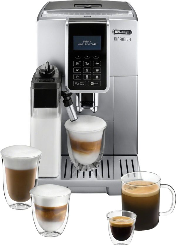De’Longhi – Dinamica Espresso Machine with 15 bars of pressure and LatteCrema Fully Automatic Milk Frother – Silver – - Image 2