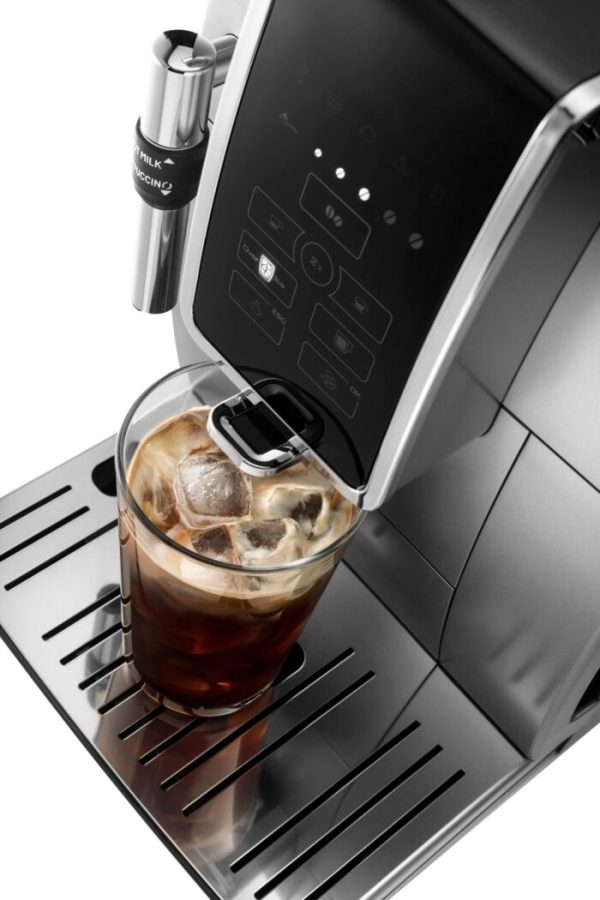 De’Longhi – Dinamica TrueBrew Over Ice Fully Automatic Coffee and Espresso Machine- Chrome and Black – - Image 4