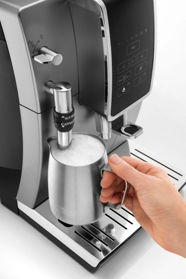 De’Longhi – Dinamica TrueBrew Over Ice Fully Automatic Coffee and Espresso Machine- Chrome and Black –