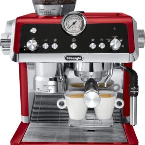 De’Longhi – La Specialista Prestigio Espresso Machine with Active Temperature Control and Dual Heating System – Red –