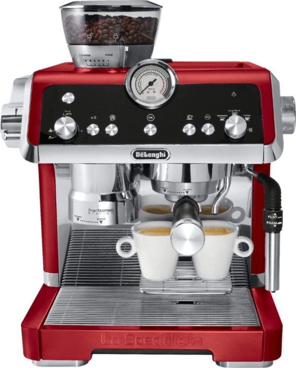 De’Longhi – La Specialista Prestigio Espresso Machine with Active Temperature Control and Dual Heating System – Red –