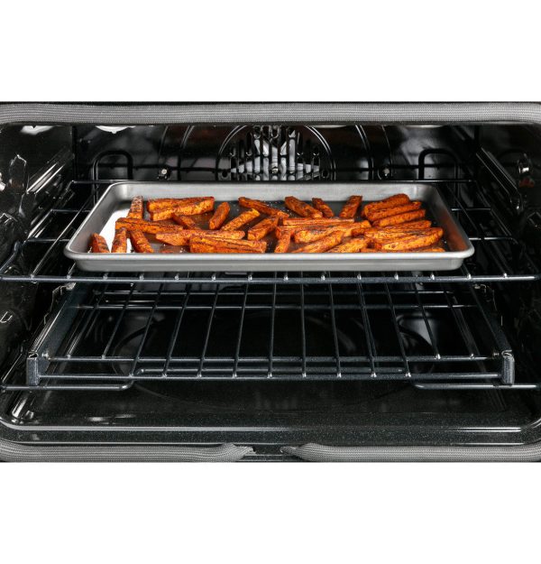 Cafe 30" Slide-In Front Control Induction Double Oven Range - Stainless Steel with Brushed Stainless Steel Handles and Knobs - Image 9
