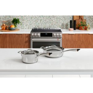 Cafe 30" Slide-In Front Control Induction Double Oven Range - Stainless Steel with Brushed Stainless Steel Handles and Knobs - Image 11