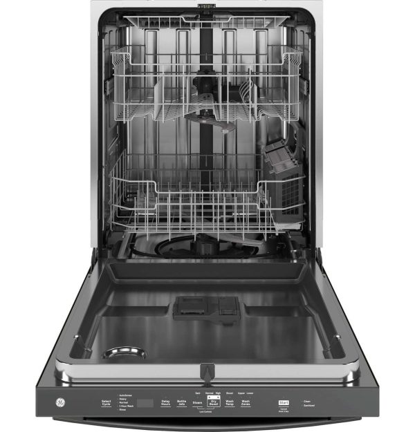 GE 24" Top Control Dishwasher - 45 dBa - Black Slate - Image 2