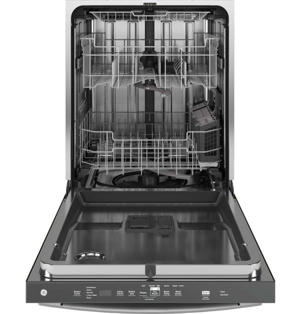 GE 24" Top Control Dishwasher with DryBoost and 3rd Rack - 45 dBA - Stainless Steel - Image 2
