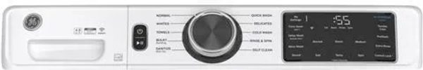 GE 28" Smart Front Load Washer 4.8 cu. ft. with OdorBlock and MicroBan Technology - White - Image 3