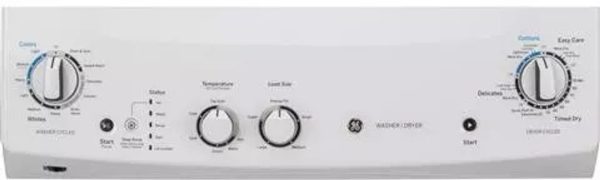 GE 27" Stacked Laundry Center with 3.8 cu. ft. Washer and 5.9 cu. ft. Electric Dryer - White - Image 4