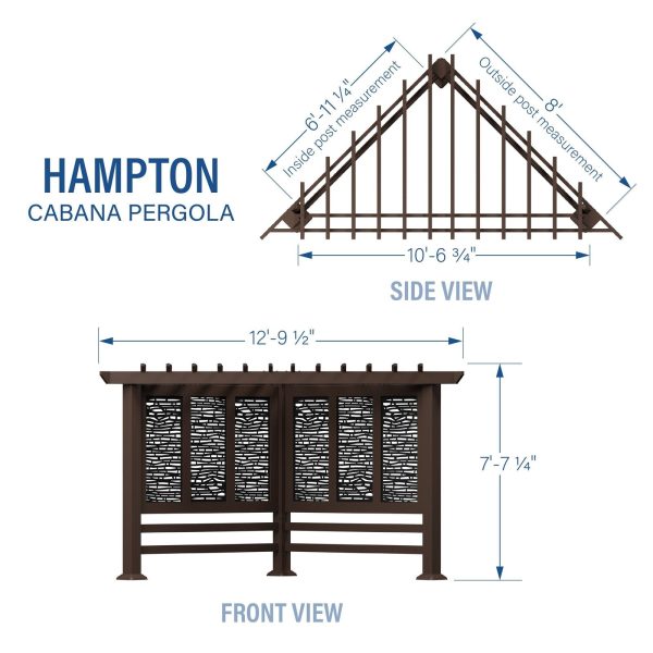 Hampton Traditional Steel Cabana Pergola - Image 3