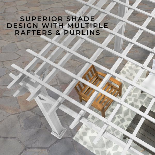 14×10 Hawthorne Traditional Steel Pergola With Sail Shade Soft Canopy - Image 13