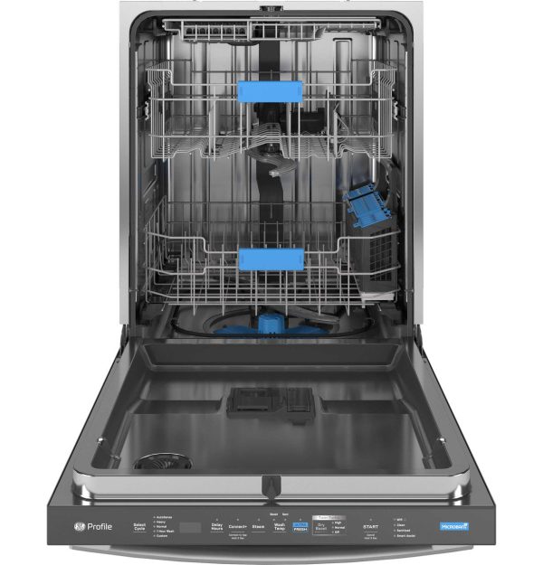 GE Profile 24" Smart UltraFresh Dishwasher with Towel Bar Handle- 39 dBa - Stainless Steel - Image 2