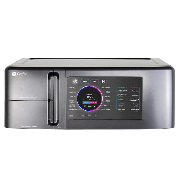 GE Profile 28" 4.8 cu. ft. 2-In-1 Washer and Dryer with Ventless Heat Pump Technology - Carbon Graphite - Image 2