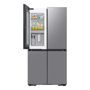 36" Bespoke 4 Door Flex Counter Depth French Door Refrigerator with Beverage Center - Stainless Steel - Image 3