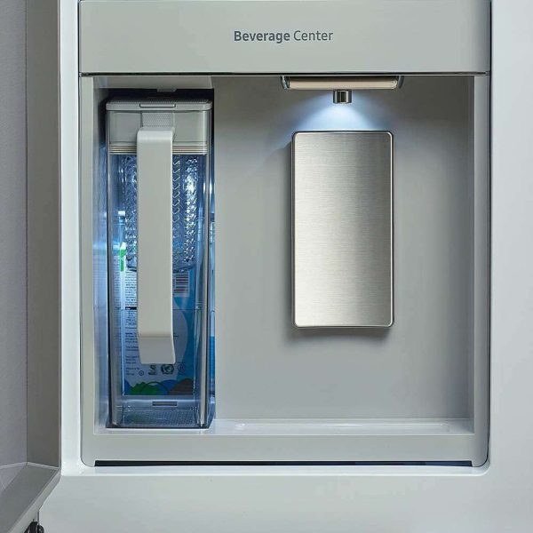 36" Bespoke 4 Door Flex Counter Depth French Door Refrigerator with Beverage Center - Stainless Steel - Image 4