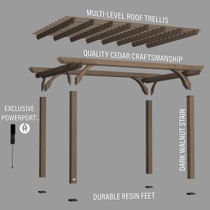14×10 Somerville Pergola – Barnwood Stain - Image 10