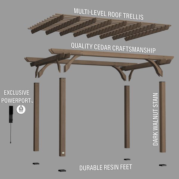 14×10 Somerville Pergola – Barnwood Stain - Image 10