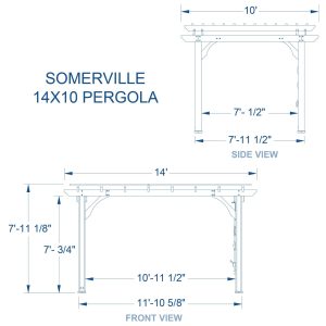 14×10 Somerville Pergola – Barnwood Stain - Image 3