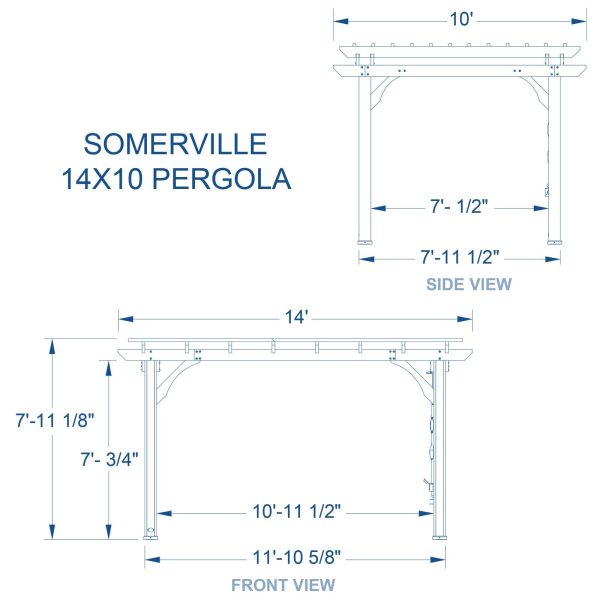 14×10 Somerville Pergola – Barnwood Stain - Image 3
