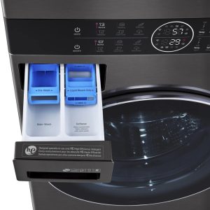 27" Laundry WashTower with 4.5 cu. ft. Washer and 7.4 cu. ft. Electric Dryer - Black Steel - Image 4