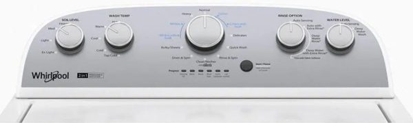 Whirlpool 28" Top Load Washer 3.9 cu. ft. with Removable Agitator and 12 Wash Cycles - White - Image 4
