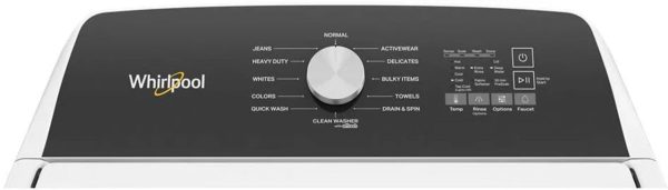 Whirlpool 28" Top Load Washer 4.5 cu. ft. with 360 Wash Agitator and 12 Wash Cycles - White - Image 3