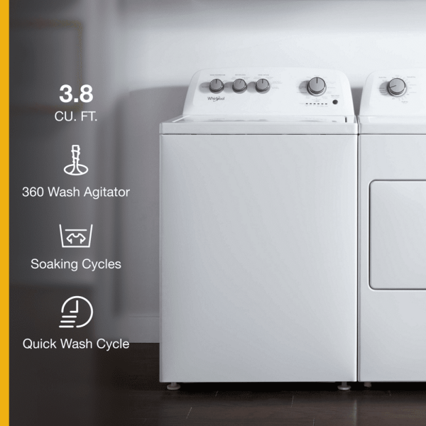 3.8 Cu. ft. 28" Top Load Washer with Soaking Cycles, 12 Cycles - Image 3