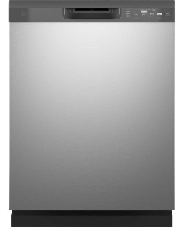 GE 24" Front Control Dishwasher with Steam Sanitize and 4 Wash Cycles - 55 dBa - Stainless Steel