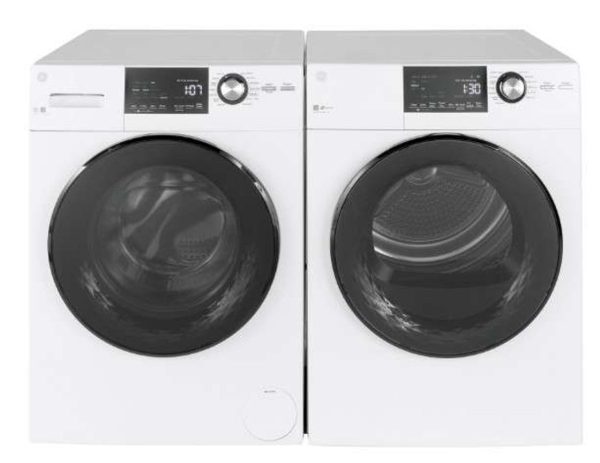 GE 24" 4.3 cu. ft. Electric Dryer with HE Sensor Dry and Stainless Steel Drum - White - Image 4