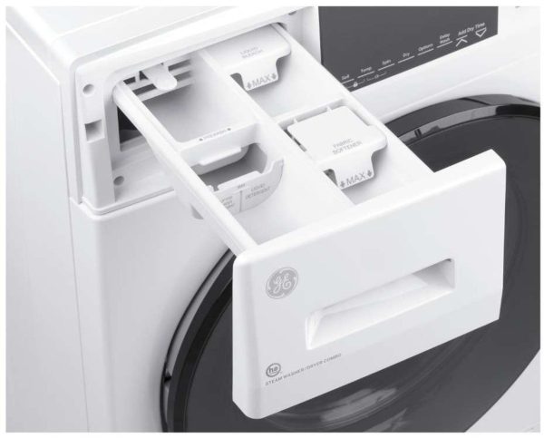 GE 24" Front Load Combination Washer and Electric Dryer with Sanitize and 14 Cycle Options - White - Image 2