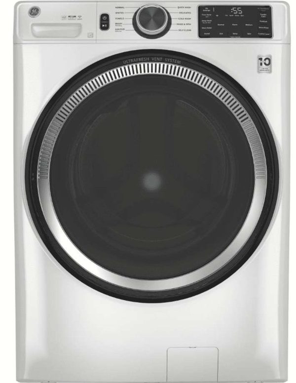 GE 28" Smart Front Load Washer 4.8 cu. ft. with OdorBlock and MicroBan Technology - White