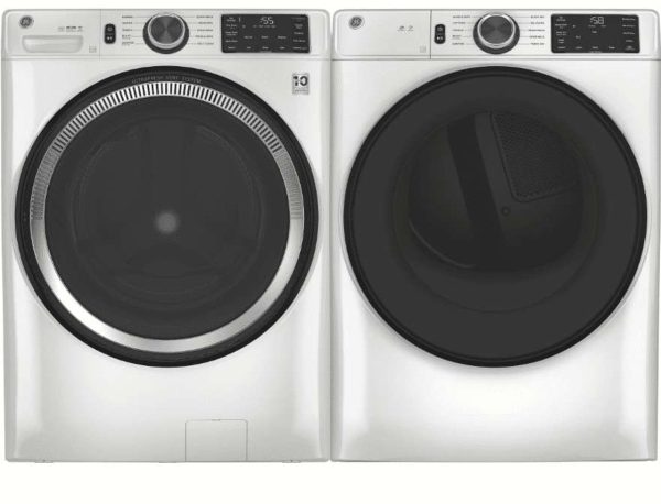 GE 28" Smart Front Load Washer 4.8 cu. ft. with OdorBlock and MicroBan Technology - White - Image 4