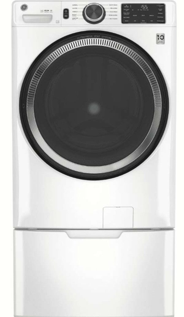 GE 28" Smart Front Load Washer 4.8 cu. ft. with OdorBlock and MicroBan Technology - White - Image 5