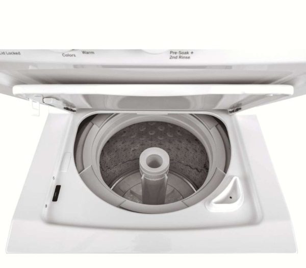 GE 24" Stacked Laundry Center with 2.3 cu. ft. Washer and 4.4 cu. ft. Electric Dryer - White - Image 2