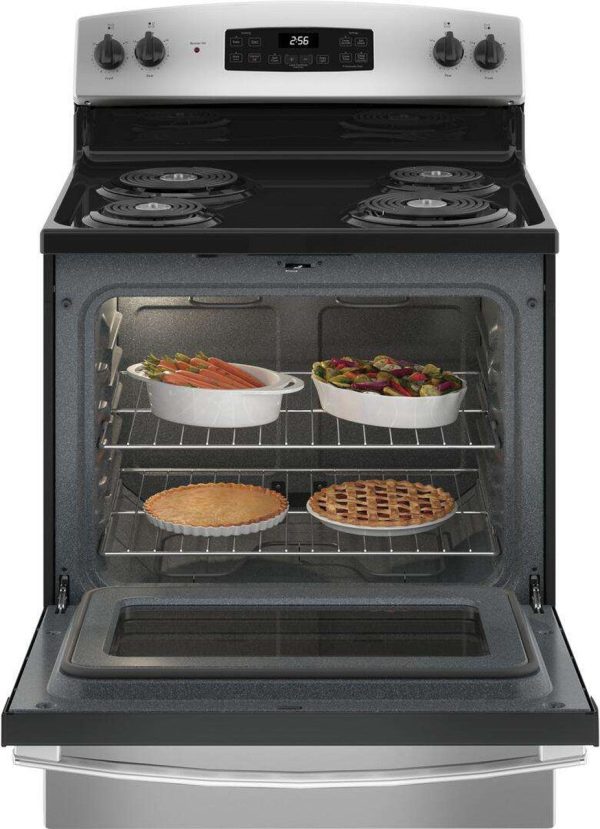 GE 30" Freestanding Electric Range - Stainless Steel - Image 3
