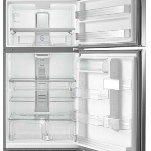 33" Maytag Top Freezer Refrigerator with Power Cold and EvenAir Cooling Tower - Stainless Steel - Image 3