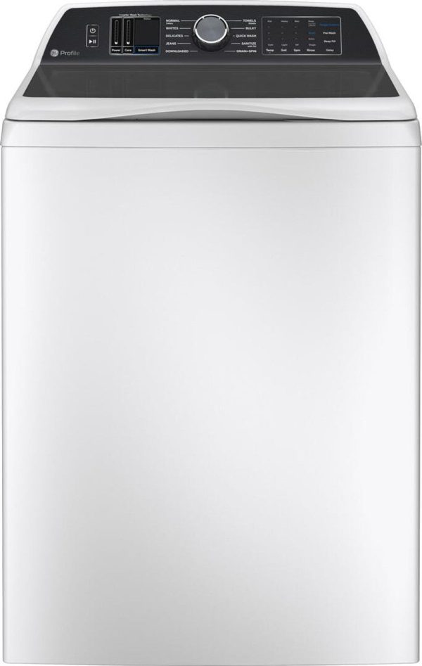 GE Profile 28" Smart Top Load Washer 5.3 cu. ft. with Agitator - White