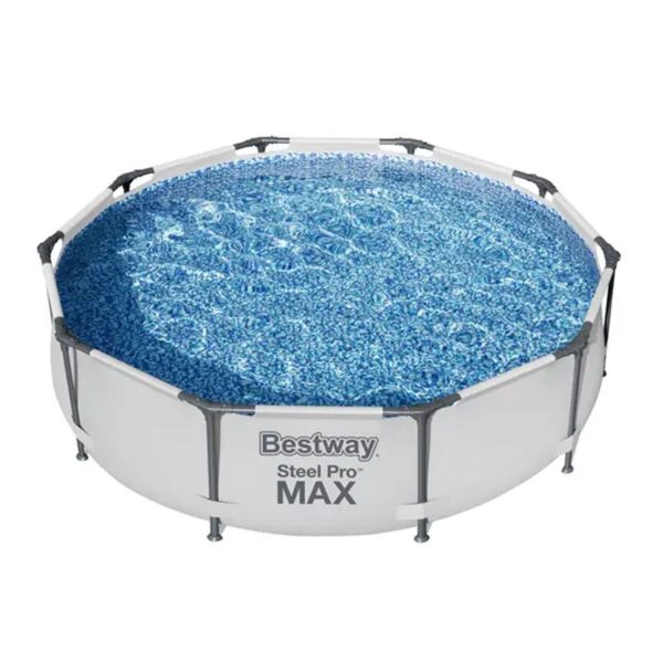 Bestway Steel Pro MAX 10'x30" Round Above Ground Outdoor Swimming Pool with Pump - Image 4