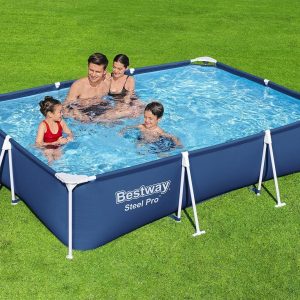 Bestway Steel Pro 118 Inch x 79 Inch x 26 Inch Rectangular Metal Frame - Image 5