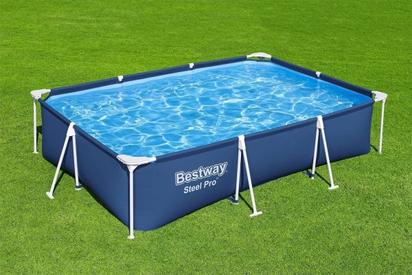 Bestway Steel Pro 118 Inch x 79 Inch x 26 Inch Rectangular Metal Frame - Image 2