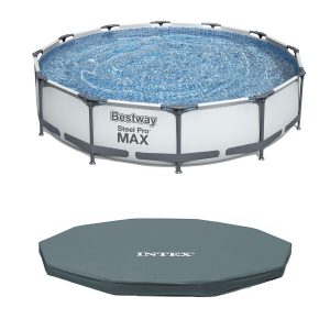 Bestway Steel Pro 12ft x 30in Frame Above Ground Pool Set with Pump - Image 5