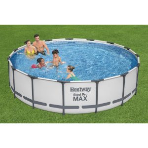 Bestway Steel Pro MAX 15'x42" Round Above Ground Swimming Pool with Pump & Cover - Image 2