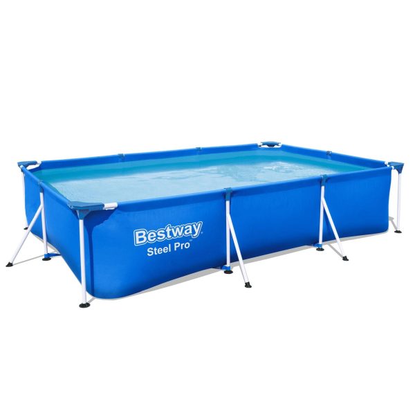 Bestway Steel Pro 9.8' x 6.6' x 26" Rectangular Above Ground Swimming Pool Set - Image 4