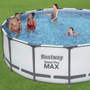 Bestway Steel Pro MAX 14'x48" Round Above Ground Swimming Pool with Pump & Cover - Image 2