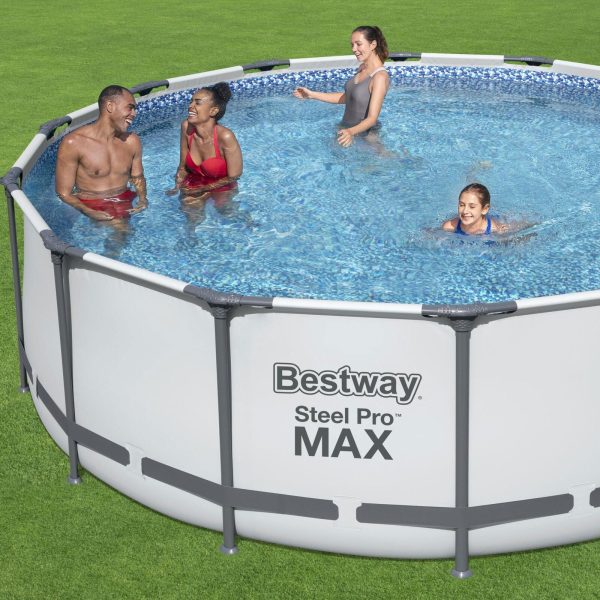 Bestway Steel Pro MAX 14'x48" Round Above Ground Swimming Pool with Pump & Cover - Image 2