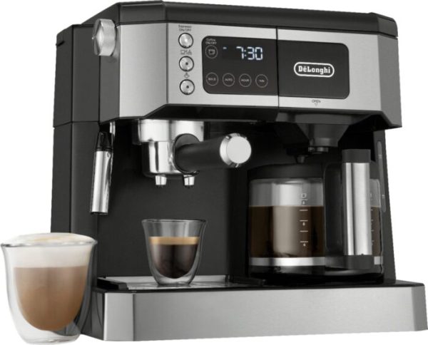 De’Longhi COM530M – Digital All-in-One Combination Coffee and Espresso Machine – Black and Stainless Steel –