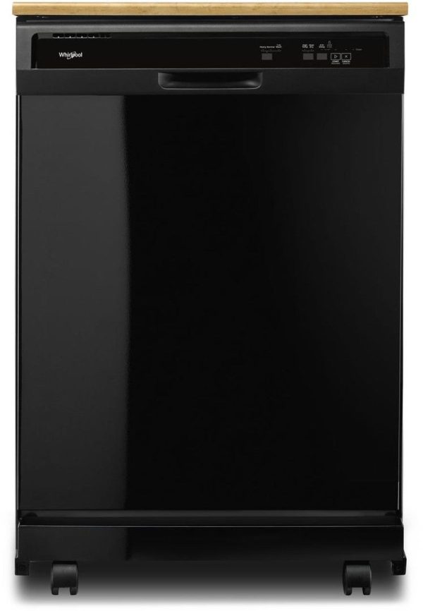 Whirlpool 24" Dishwasher with 1 Hour Wash Cycle and Soil Sensor - 55 dBa - Black