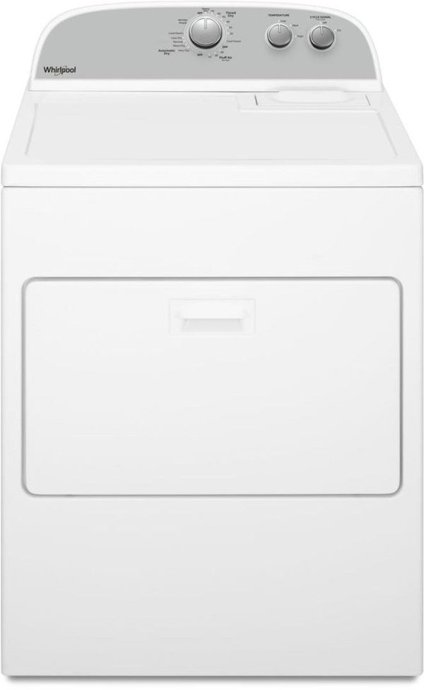 Whirlpool 29" 7.0 cu. ft Electric Dryer with AutoDry Drying System and Wrinkle Shield Option - White