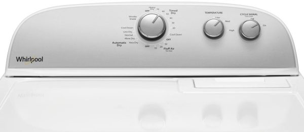 Whirlpool 29" 7.0 cu. ft Electric Dryer with AutoDry Drying System and Wrinkle Shield Option - White - Image 3