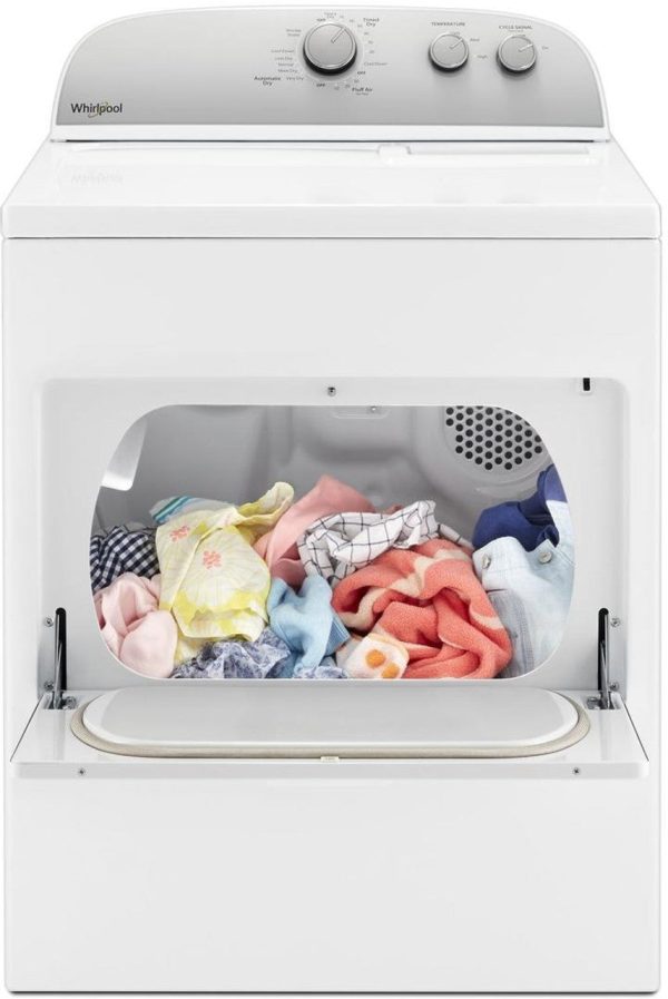 Whirlpool 29" 7.0 cu. ft Electric Dryer with AutoDry Drying System and Wrinkle Shield Option - White - Image 2